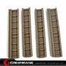 Picture of 4Rail rubber covers with line slot 4pcs/pack Dark Earth NGA0485 