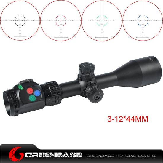 Picture of Woltis 3-12x44mm BDC & Mil-Dot & RXR Reticle Riflescope Black WT-SCP-001